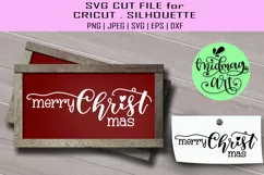 Merry christmas sign svg, christmas wood sign svg Product Image 1