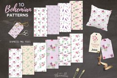 Bohemian Floral Watercolor HUGE Package Wedding Clipart Product Image 7