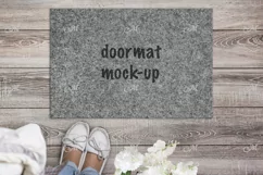 Spring Doormat Mock-up. PSD&JPG Product Image 2