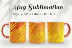 Abstract Gold Coffee Mug Sublimation Template 11oz &amp; 15oz Product Image 1