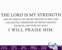 The Lord Is My Strength Christian Farmhouse Home Sign Svg Product Image 2