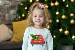 Red Truck Christmas. Christmas Watercolor. Christmas Card Product Image 2