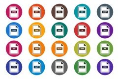 Set Of File Formats Icons Product Image 1
