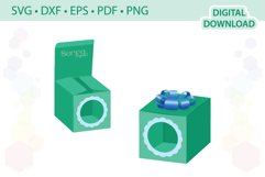 Box with circle window template .svg .dxf .eps .pdf .png Product Image 1