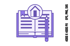 Colored Homework Icon Product Image 1