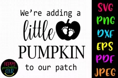 We're Adding Little Pumpkin I Halloween Pregnancy Cut File Product Image 1