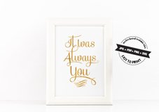 It Was Always You Poster to Print Inspirational Quote SVG Product Image 2