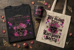 My Alone Time Is for Everyone's Safety PNG | Gothic Quote Product Image 1