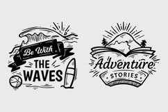 Collection of Travel Lettering Badges Product Image 1