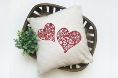 Two Hearts Mandala SVG Cut File Product Image 5