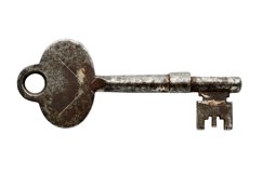 Bundle of 7 photos - vintage keys isolated on white Product Image 6