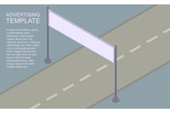 Advertising template banner, isometric style Product Image 1