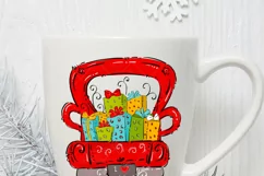 Christmas gift truck, sublimation png, whimsical design Product Image 2