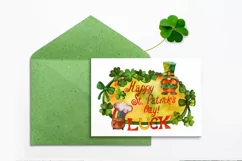 St Patricks Day. Sublimaion. Card. Watercolor Clipart Product Image 2