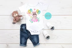 Rhino sublimation design. Baby Rhino clipart Product Image 4