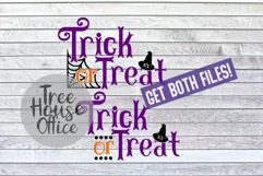 Trick or Treat Happy Halloween Witches Hat SVG PNG JPG DXF Product Image 1