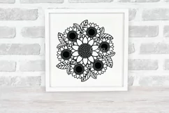 Floral Mandala SVG | Sunflower SVG Mandala Design Product Image 8