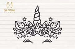 Unicorn Face Svg, Unicorn Cut File, Star Unicorn Product Image 7