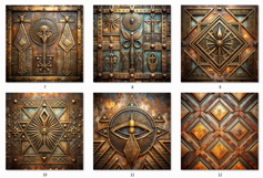 Rusty Backgrounds with Ancient Symbols Product Image 4