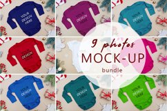 Baby bodysuit mock up christmas decoration 9 photo bundle Product Image 1