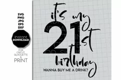 21 Birthday Gift SVG, Birthday Shirt SVG, Birthday Gift SVG Product Image 4
