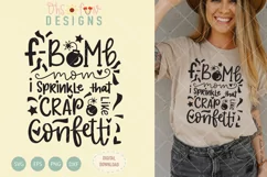 F bomb mom, f bomb tshirt design svg, hand lettering svg Product Image 1