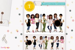 Girl clipart group, woman lifestyle club, social troop, LG09 Product Image 1