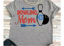 Bowling svg SVG DXF JPEG Silhouette Cameo Cricut Bowling mom svg iron on Monogram svg Product Image 1
