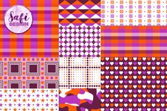 Digital Paper Backgrounds - Purple and Orange Patterns Product Image 3