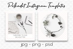 Pink Polkadot Instagram Templates | Social Media Templates Product Image 1