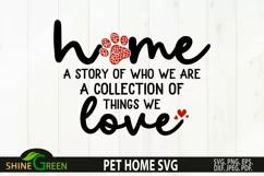 Dog Home Love Paw Cheetah Print SVG Product Image 2