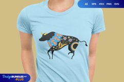 Cow Folk Art SVG Product Image 1