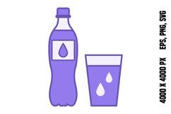 Colored Water Intake Icon Product Image 1