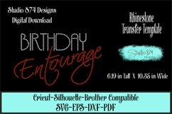 Birthday Entourage Rhinestone SVG Template Product Image 1