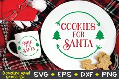Milk for Santa SVG - Cookies for Santa SVG - Christmas SVG Product Image 1