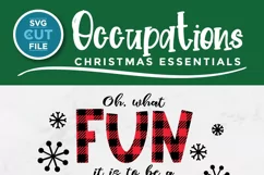 Christmas Nurse svg - Nurse oh what fun svg for crafters Product Image 2