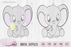 Baby elephant svg, Neutral baby svg, newborn, scanncut Product Image 3