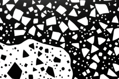 Black White terrazzo mosaic tile pattern Background Product Image 1