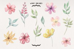 Smooth Floral Watercolor Elements 14 Painted Florals Pink Product Image 3