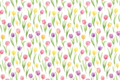 watercolor tulip field pattern Mother's Day Product Image 1