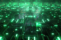 Green Circuit Board Background Wallpaper Product Image 1