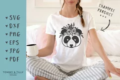 Floral Panda - SVG DXF PNG EPS JPS PDF Cutting File Product Image 2