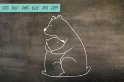 Bear SVG, Mothers day SVG, Mama Bear SVG, Baby bear Product Image 3