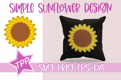 Sunflower svg | Sunflower cutting file png eps dxf Product Image 1