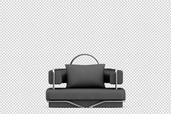 Isometric Arm Chair 3D isolated render Product Image 1