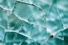 Close-up view of broken glass pieces, detailing texture and Product Image 1