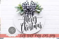 Merry Christmas Sign SVG Template |Script Lettering Product Image 4