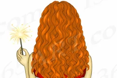 4th of July Fashion Clipart, Ginger Red, Independence Day Product Image 4