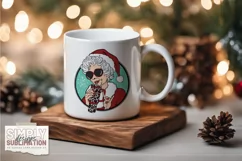 Retro Mrs. Claus |Christmas Vibes Sublimation Png Product Image 3