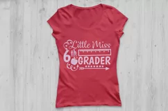 Little Miss 6th grade svg, sixth grade svg, back to school. Product Image 2